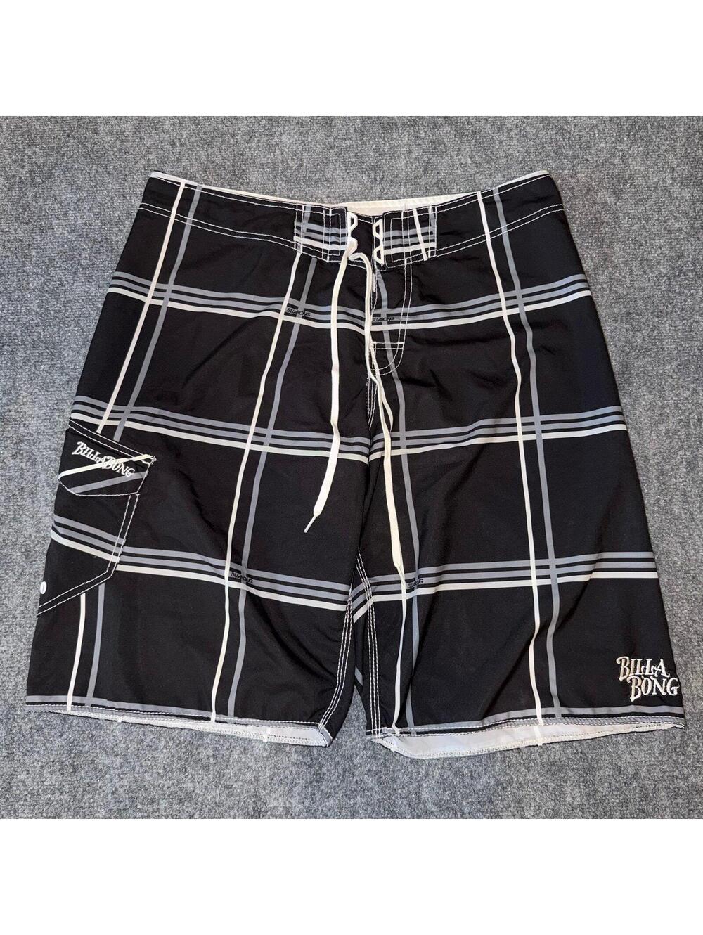 Billabong Black Surf Board Shorts Mens XL Vtg y2k 90s Rare